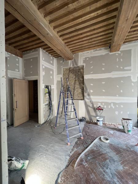 Quelle est la meilleure entreprise de rénovation globale pour un appartement avec poutres apparentes à Lyon ?